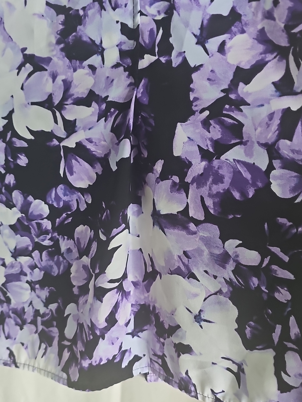 croft & barrow Purple and White Floral Button-Front Women's Top - Picture 4 of 7